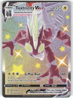 Toxtricity VMAX SV113/SV122 Holo VMAX Rare Shining Fates Shiny Vault Pokemon NM - Image 1