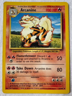 Arcanine 23/102 Uncommon Base Set Unlimited Pokemon - Image 1