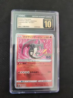radiant charizard 011 pristine 10 cgc japanese pokemon go graded - Image 3