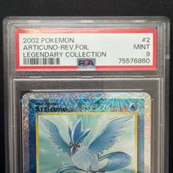 2002 WOTC POKEMON ARTICUNO REVERSE FOIL LEGENDARY COLLECTION #2/110 PSA 9 MINT - Image 2