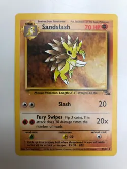 1999 Pokemon Sandslash - Fossil Uncommon 41/62 - Near Mint (NM) - WOTC - Image 1
