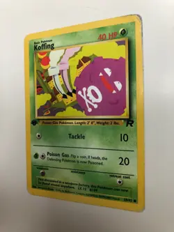 1999 Pokemon 1st Edition Koffing - Team Rocket 58/82 - Played - WOTC - Image 4