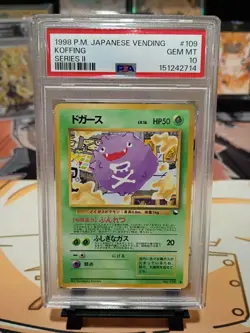 1998 POKEMON JPN VENDING SER II #109 KOFFING PSA 10 NEW CERT - Image 1