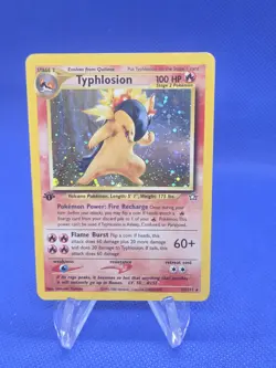 Vintage Pokemon Neo Genesis 1st Edition Typhlosion 17/111 Holo Rare HP/DMG - Image 1