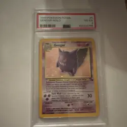 Wizards of the Coast 1999 Pokemon Fossil Gengar Holo Rare 5/62 PSA 4 - Image 1
