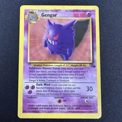Gengar 20/62 Non-Holo Fossil Set - WOTC Pokemon TCG - MP - Image 1