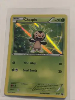 Pokemon TCG Chespin XY01 XY Black Star Promos Holo MP - Image 1