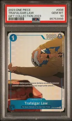 2023 ONE PIECE GIFT COLL 2023 #008 TRAFALGAR LAW PSA 10 - Image 1