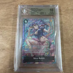 One Piece Card Game 🏴‍☠OP12 - 087 NICO ROBIN SR ALT ART FOIL Graded BGS 10 - Image 1