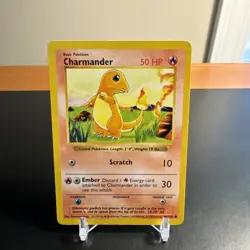 Charmander #046/102 Base Set (Shadowless) Pokemon Card TCG 1999 (LP) - Image 3