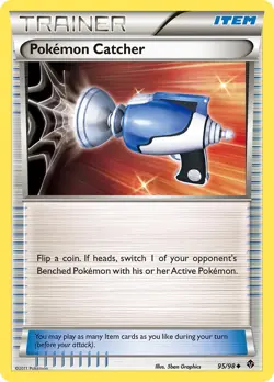 Pokemon Catcher 95/98 Emerging Powers Pokemon Card LP - Image 1