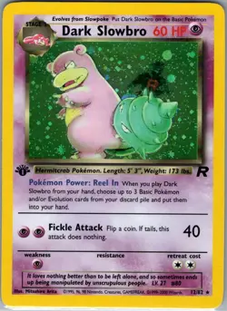 Dark Slowbro 1st Edition 12/82 Holo Team Rocket - Pokemon Card - NM - Image 1