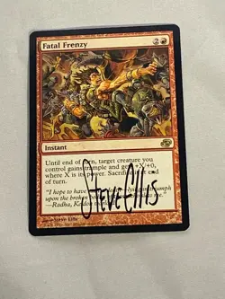 MTG Fatal Frenzy Artist Proof Sketch and Signature Signed Ellis - Image 1