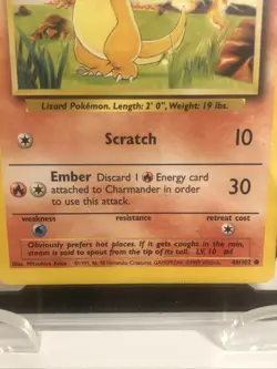 Pokemon KSA 8 NM/M Charmander Base Set Unlimited 1999 Original Card 46/102 - Image 2