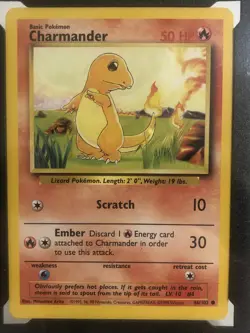 Pokemon KSA 8 NM/M Charmander Base Set Unlimited 1999 Original Card 46/102 - Image 3