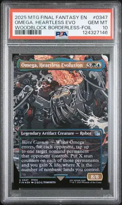 Omega, Heartless Evolution - #347 - Borderless - Foil - Final Fantasy - PSA 10 - Image 2