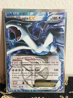 Pokemon Card TCG: Lugia EX Black Star Promo BW83 Ultra Holo Rare Promo MP-LP - Image 1