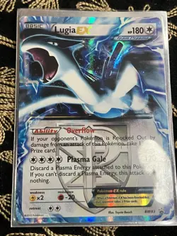 Pokemon Card TCG: Lugia EX Black Star Promo BW83 Ultra Holo Rare Promo MP-LP - Image 2