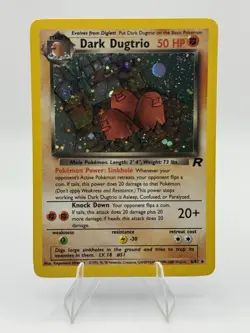 Pokemon Card Dark Dugtrio 6/82 Holo Rare Team Rocket - Image 1