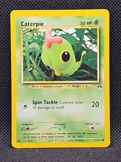 Pokemon TCG Caterpie Neo Discovery 53 Regular Unlimited Common Pokemon Card LPNM - Image 1