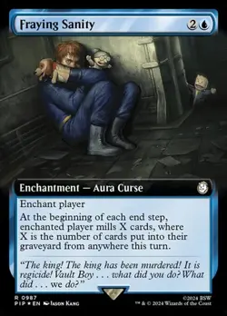 Fraying Sanity - Surge Foil Extended Art PIP NM MTG - Image 1