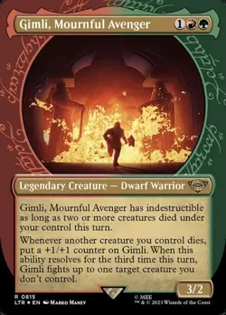 Gimli, Mournful Avenger - Surge Foil Extended Art Showcase LTR NM MTG - Image 1