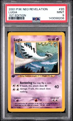 2001 POKEMON NEO REVELATION 1ST EDITION #20 LUGIA PSA 9 - Image 1