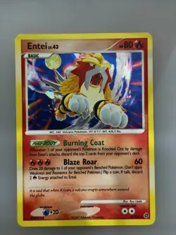 Entei Holo Rare - 4/132 Pokemon Secret Wonders Cracked Ice Deck Exclusive - Image 1