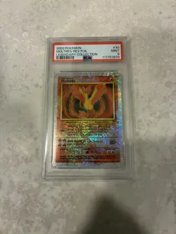 2002 POKEMON LEGENDARY COLLECTION #30 MOLTRES-REVERSE FOIL PSA 9 - Image 1