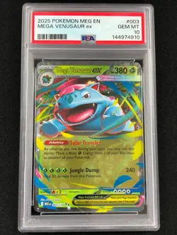 Pokemon 2025 Mega Venusaur EX 003/132 PSA 10 - Image 1