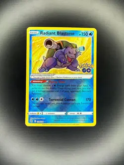 Radiant Blastoise 018/078 Radiant Rare Pokemon GO Pokemon Near Mint - Image 1