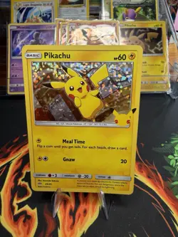 Pokemon TCG Pikachu 25/25 McDonald's 25th Anniversary Holo Promo Basic 60 HP - Image 1