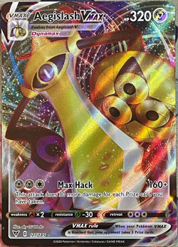 Aegislash VMAX Ultra Rare Holo - 127/185 - Vivid Voltage Pokemon 2020 - Image 1