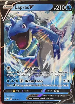 Lapras V Double Rare - 05849/202 - Sword & Shield Base Pokemon 2020 - Image 1