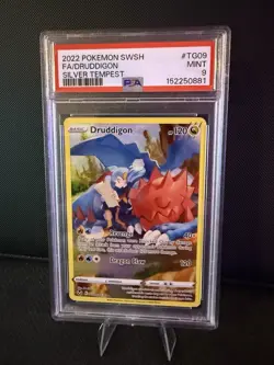 2022 Pokemon PSA 9 Druddigon #TG09/TG30 SWSH Silver Tempest Trainer Gallery Mint - Image 1