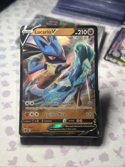 Pokemon Lucario V 078/189 Astral Radiance Ultra Rare Holo LP - Image 1
