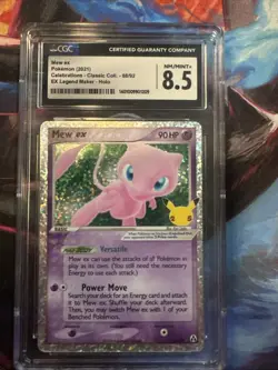 Pokemon TCG Mew ex CGC 8.5 2021 Celebrations EX Legend Maker 88/92 Holo - Image 1