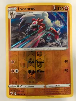 Lycanroc 095/185 Vivid Voltage Pokemon Reverse Holo Foil Nice! - Image 1