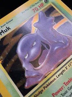Pokemon TCG Muk Fossil 13/62 Holo Unlimited Holo Rare Vintage WOTC LP - Image 5