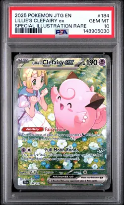 Lillie's Clefairy ex 184/159 Pokemon Journey Together #184 SIR GEM MINT PSA 10 - Image 1