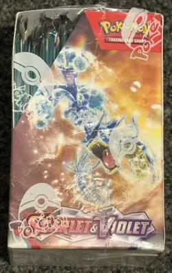 Sealed Half Booster Box of 18 Packs from the Pokemon TCG Scarlet & Violet set. - Image 4