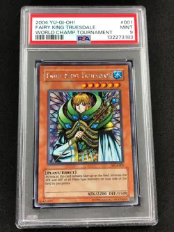 Yugioh 2004 Fairy King Truesdale WC4-001 PSA 9 Secret Rare - Image 1