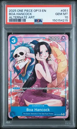 BOA HANCOCK OP13-051 ALT ART CARRYING ON HIS WILL - ONE PIECE PSA 10 - Image 3