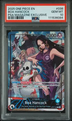 2025 ONE PIECE PROMOS PSA MAGAZINE EXCLUSIVE #038 BOA HANCOCK PSA 10 - Image 1