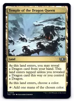 Temple of the Dragon Queen NM Commander: Tarkir: Dragonstorm 104 MTG Regular - Image 1