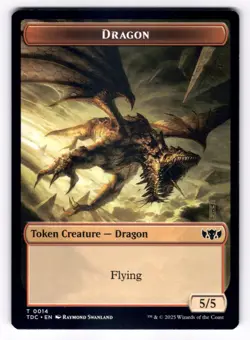 Frog Lizard / Dragon Token NM Commander: Tarkir: Dragonstorm 21 / 14 MTG Regular - Image 2