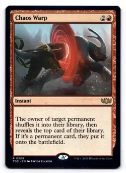 Chaos Warp NM Commander: Tarkir: Dragonstorm 208 MTG Regular Rare - Image 1