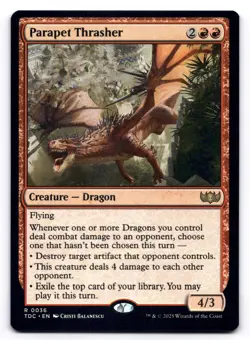 Parapet Thrasher NM Commander: Tarkir: Dragonstorm 36 MTG Regular Rare - Image 1