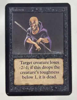 Weakness Alpha LP Light Play MTG Magic The Gathering A - Image 1