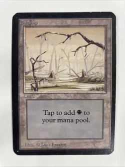 Swamp (B) Alpha MP Moderate Play MTG Magic The Gathering 1.1 - Image 1